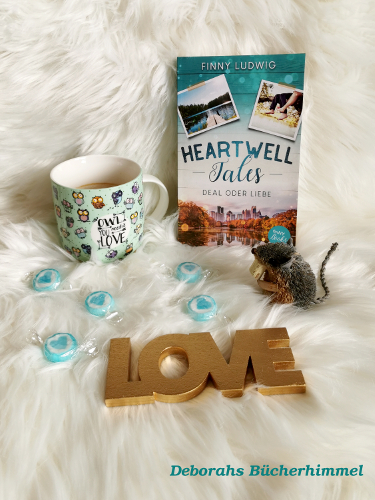 Buch Heartwell Tales mit Eulen-Tasse, Blogmaus und Love-Schriftzug