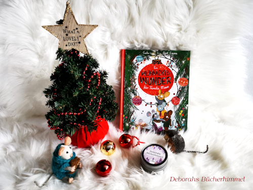 Weihnachtsbäumchen und Buch von Oriol Canosa und Cuchu + Blogmäuse und Deko