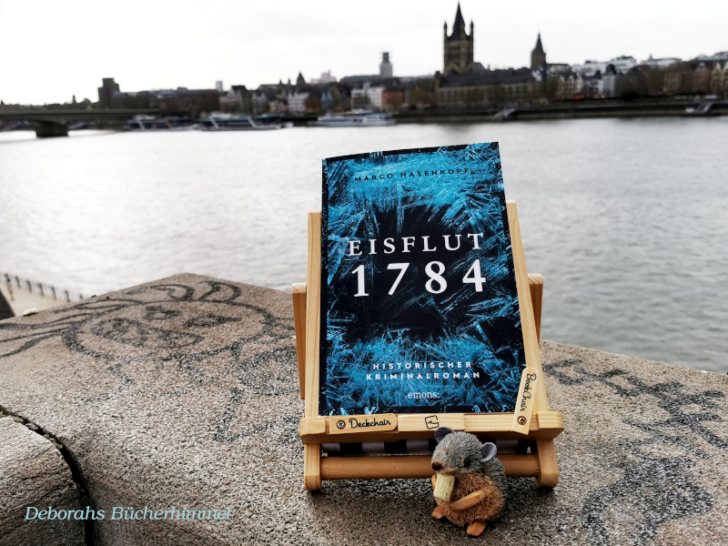 Eisflut 1784 von Marco Hasenkopf am Rhein auf Deutzer Seite mit Blogmaus
