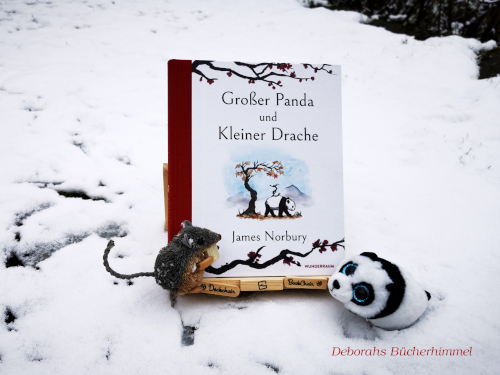 James Norbury "Großer Panda und Kleiner Drache" mit Blogmaus und Panda im Schnee