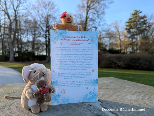 Klappentext zu "Verschneite Weihnachtsküsse in New York" von Finny Ludwig.