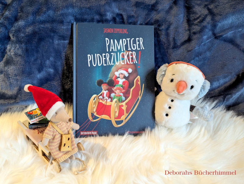 "Pampiger Puderzucker" von Jasmin Zipperling, mit Blogmaus und weihnachtlicher Deko.