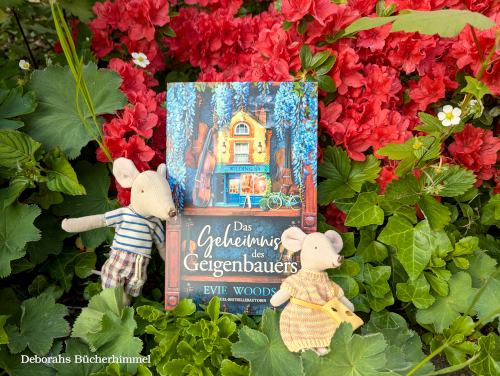 Evie Woods neues Buch mit Blogmäusen im Garten.