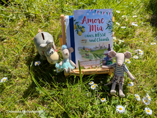 "Amore Mia" von Finny Ludwig mit Blogmäusen und Esel im Garten.
